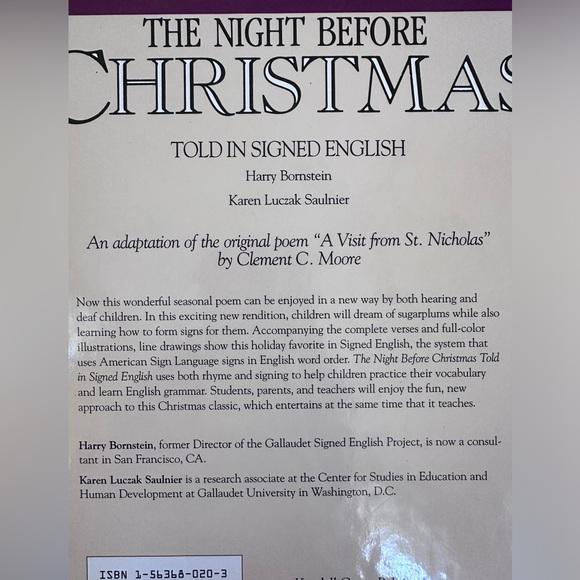 The Night Before Christmas book. Sign language. - Picture 5 of 10